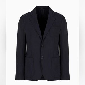 Giorgio Armani Upton line single-breasted jacket in a silk-blend twill